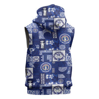 Northern Mariana Islands Magof Nochebuena Sleeveless Hoodie Pacific Patchwork Xmas Vibes - Polynesian Pride