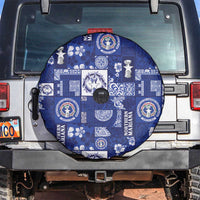 Northern Mariana Islands Magof Nochebuena Spare Tire Cover Pacific Patchwork Xmas Vibes - Polynesian Pride