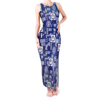 Northern Mariana Islands Magof Nochebuena Tank Maxi Dress Pacific Patchwork Xmas Vibes - Polynesian Pride