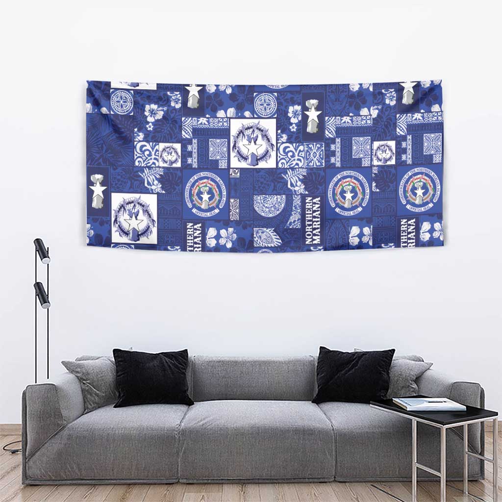 Northern Mariana Islands Magof Nochebuena Tapestry Pacific Patchwork Xmas Vibes - Polynesian Pride