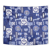 Northern Mariana Islands Magof Nochebuena Tapestry Pacific Patchwork Xmas Vibes - Polynesian Pride