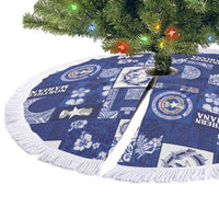 Northern Mariana Islands Magof Nochebuena Tree Skirt Pacific Patchwork Xmas Vibes - Polynesian Pride
