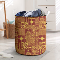 Rotuma Faiakse'ea 'e Kirisimasi Laundry Basket Pacific Patchwork Xmas Vibes - Polynesian Pride