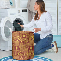 Rotuma Faiakse'ea 'e Kirisimasi Laundry Basket Pacific Patchwork Xmas Vibes - Polynesian Pride