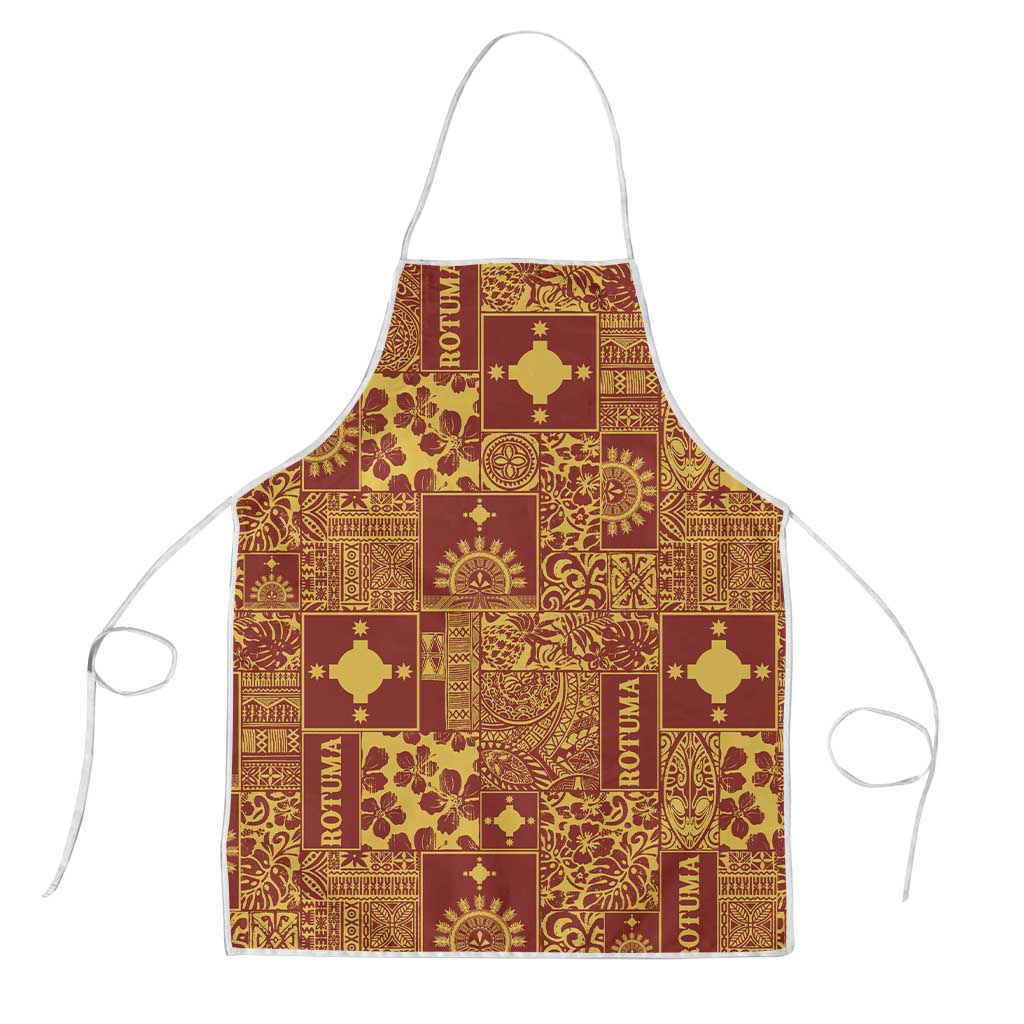 Rotuma Faiakse'ea 'e Kirisimasi Apron Pacific Patchwork Xmas Vibes - Polynesian Pride