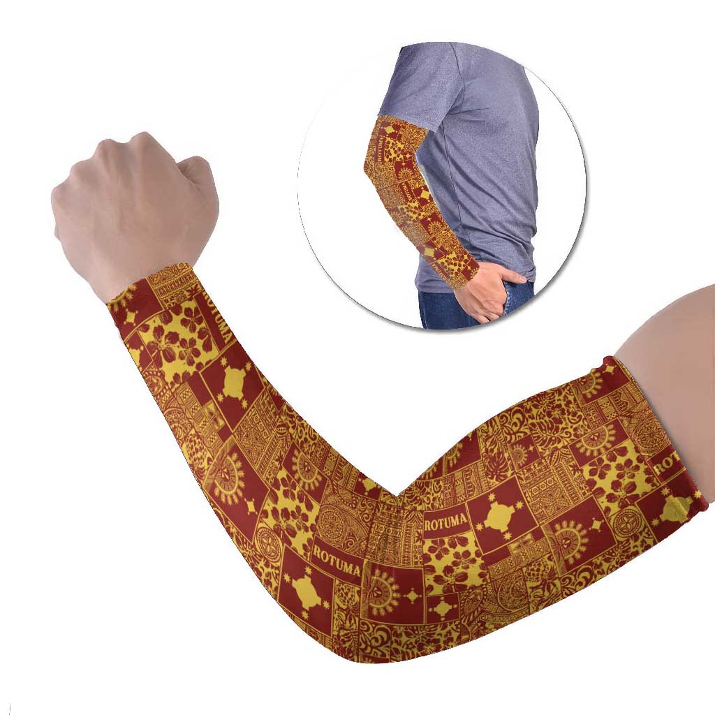 Rotuma Faiakse'ea 'e Kirisimasi Arm Sleeves Pacific Patchwork Xmas Vibes - Polynesian Pride