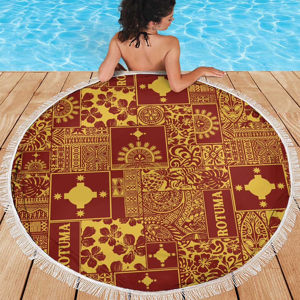 Rotuma Faiakse'ea 'e Kirisimasi Beach Blanket Pacific Patchwork Xmas Vibes - Polynesian Pride
