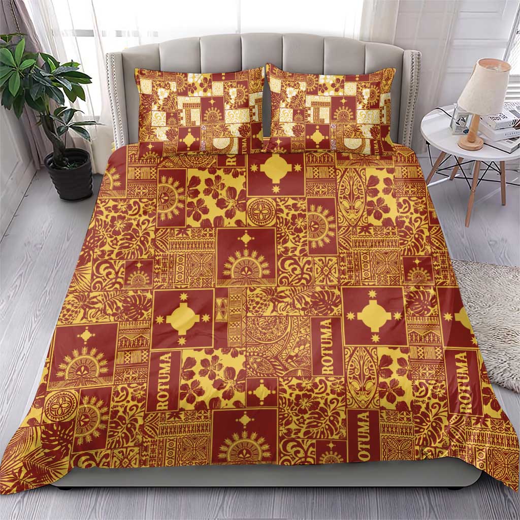 Rotuma Faiakse'ea 'e Kirisimasi Bedding Set Pacific Patchwork Xmas Vibes LT9 - Polynesian Pride