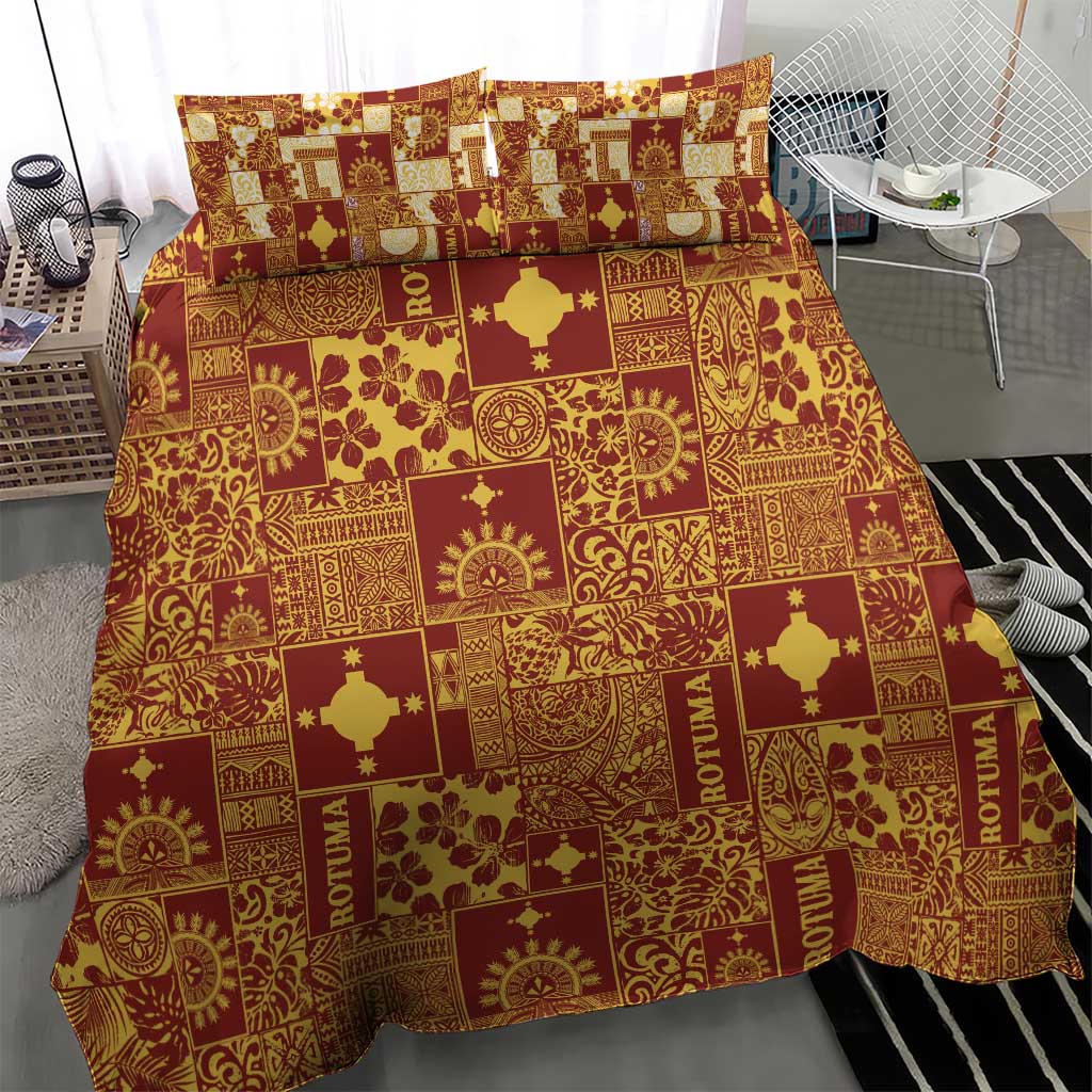 Rotuma Faiakse'ea 'e Kirisimasi Bedding Set Pacific Patchwork Xmas Vibes LT9 - Polynesian Pride