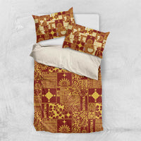 Rotuma Faiakse'ea 'e Kirisimasi Bedding Set Pacific Patchwork Xmas Vibes LT9 US Twin 172cm x 218cm Red - Polynesian Pride