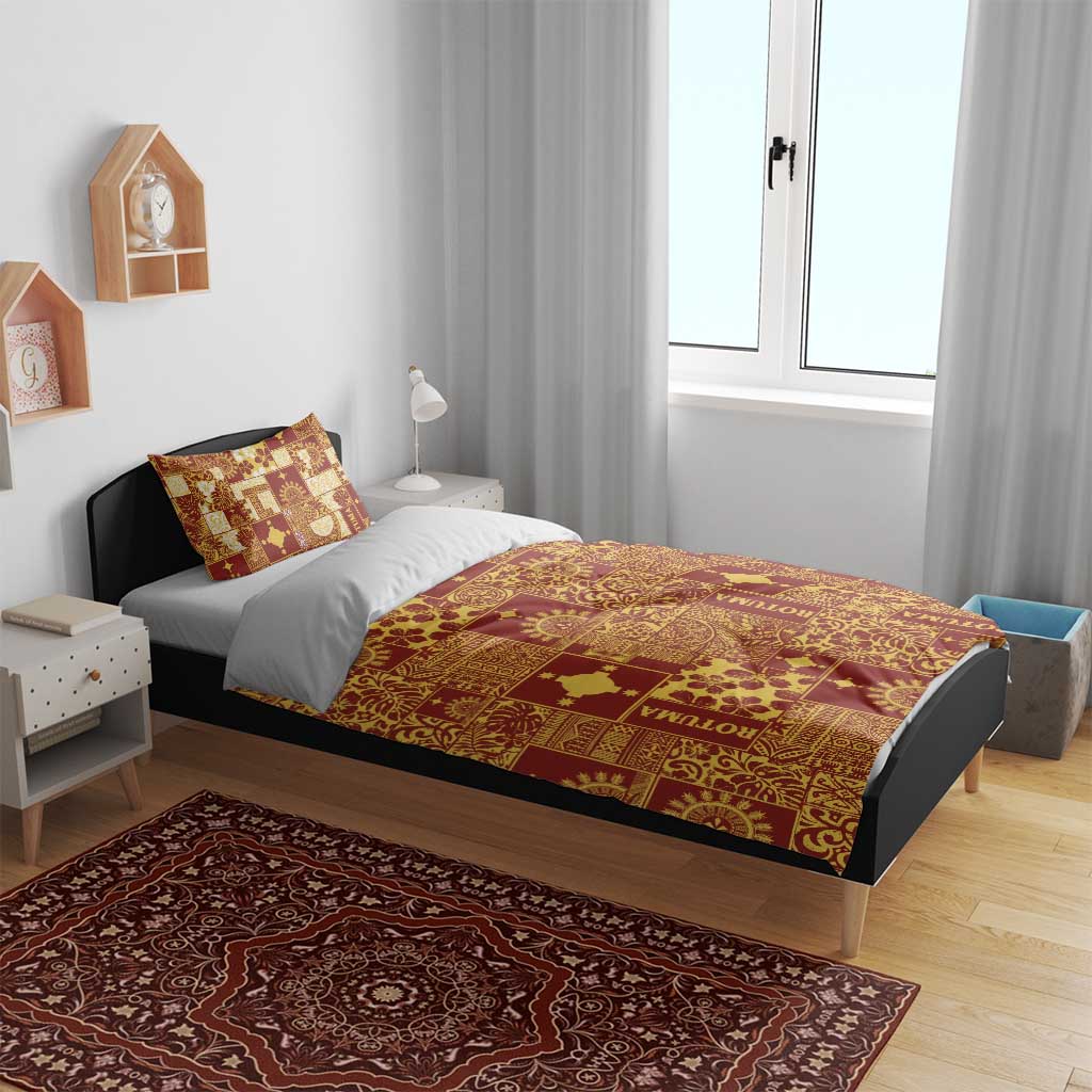Rotuma Faiakse'ea 'e Kirisimasi Bedding Set Pacific Patchwork Xmas Vibes LT9 - Polynesian Pride