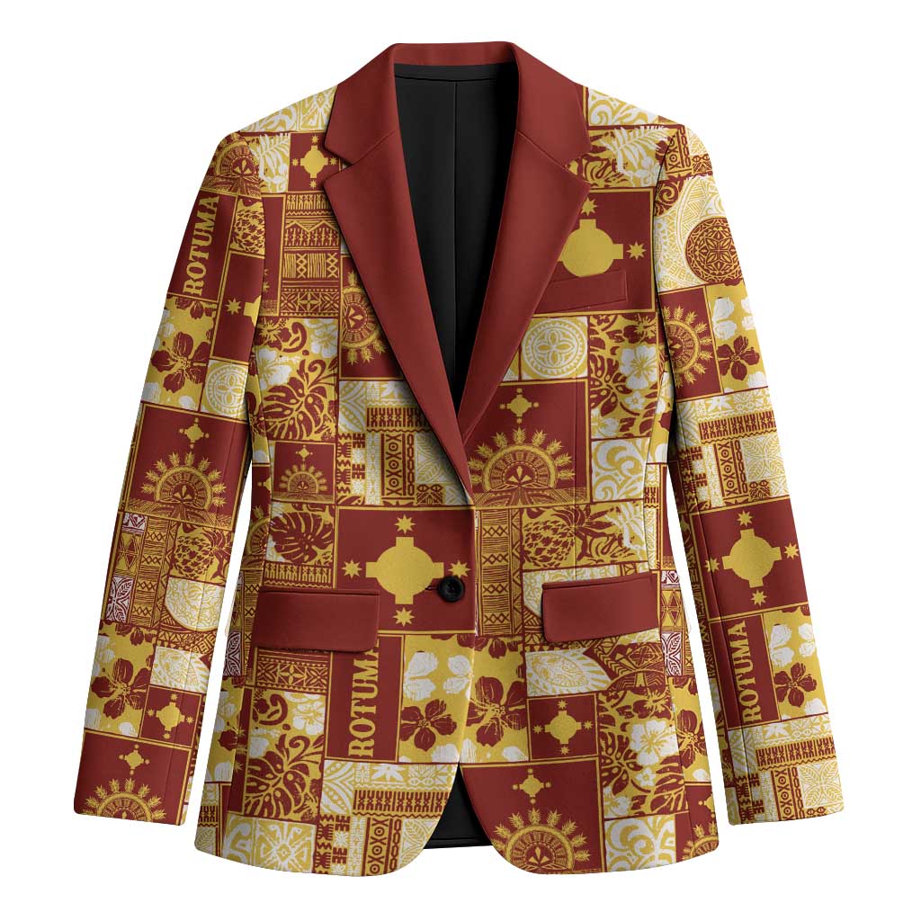 Rotuma Faiakse'ea 'e Kirisimasi Blazer Pacific Patchwork Xmas Vibes - Polynesian Pride