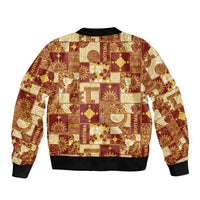 Rotuma Faiakse'ea 'e Kirisimasi Bomber Jacket Pacific Patchwork Xmas Vibes LT9 - Polynesian Pride