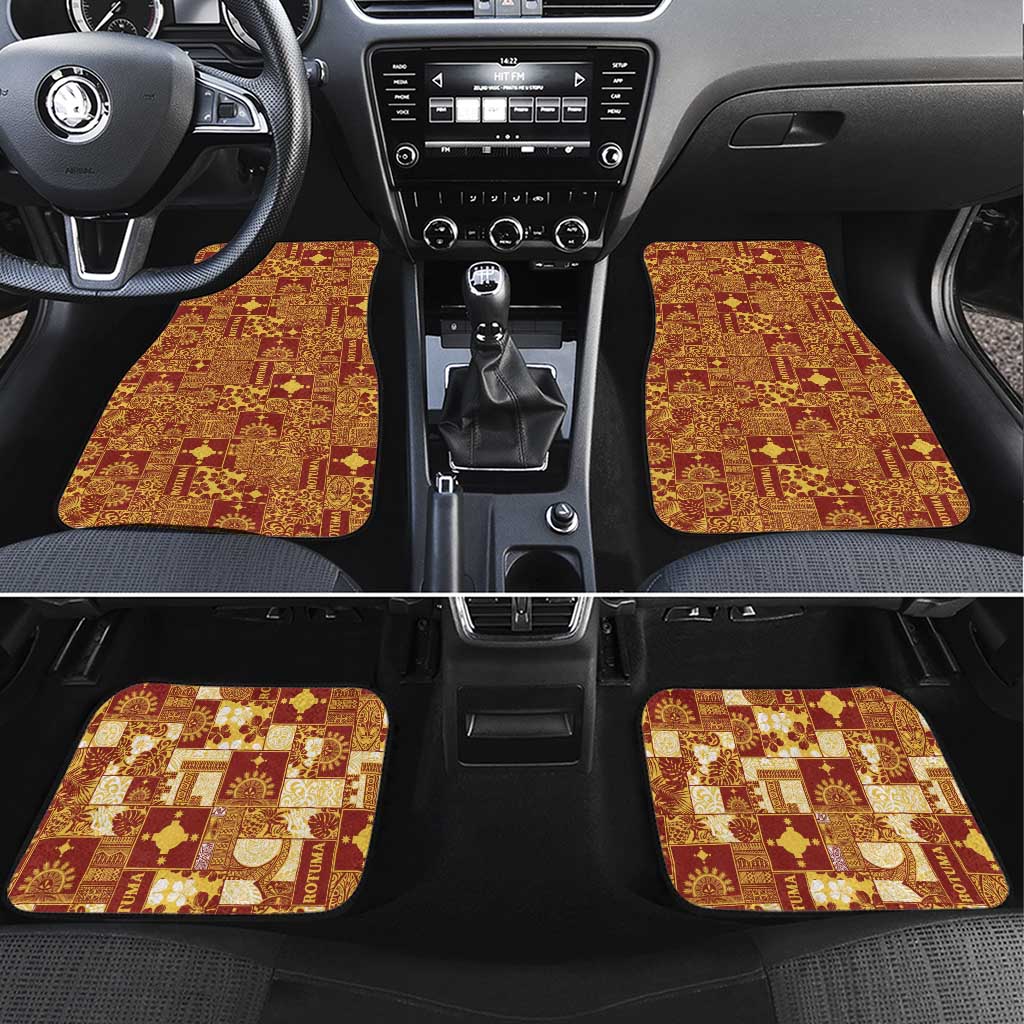 Rotuma Faiakse'ea 'e Kirisimasi Car Mats Pacific Patchwork Xmas Vibes - Polynesian Pride