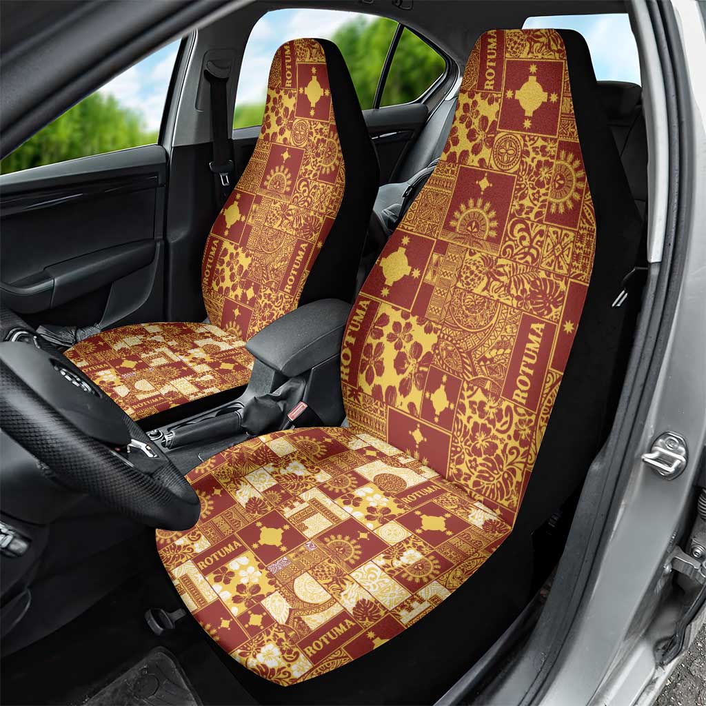 Rotuma Faiakse'ea 'e Kirisimasi Car Seat Cover Pacific Patchwork Xmas Vibes - Polynesian Pride