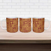 Rotuma Faiakse'ea 'e Kirisimasi Ceramic Mug Pacific Patchwork Xmas Vibes - Polynesian Pride