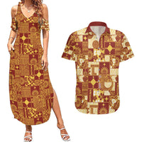 Rotuma Faiakse'ea 'e Kirisimasi Couples Matching Summer Maxi Dress and Hawaiian Shirt Pacific Patchwork Xmas Vibes - Polynesian Pride