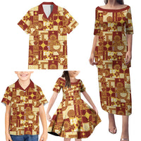 Rotuma Faiakse'ea 'e Kirisimasi Family Matching Puletasi and Hawaiian Shirt Pacific Patchwork Xmas Vibes LT9 - Polynesian Pride