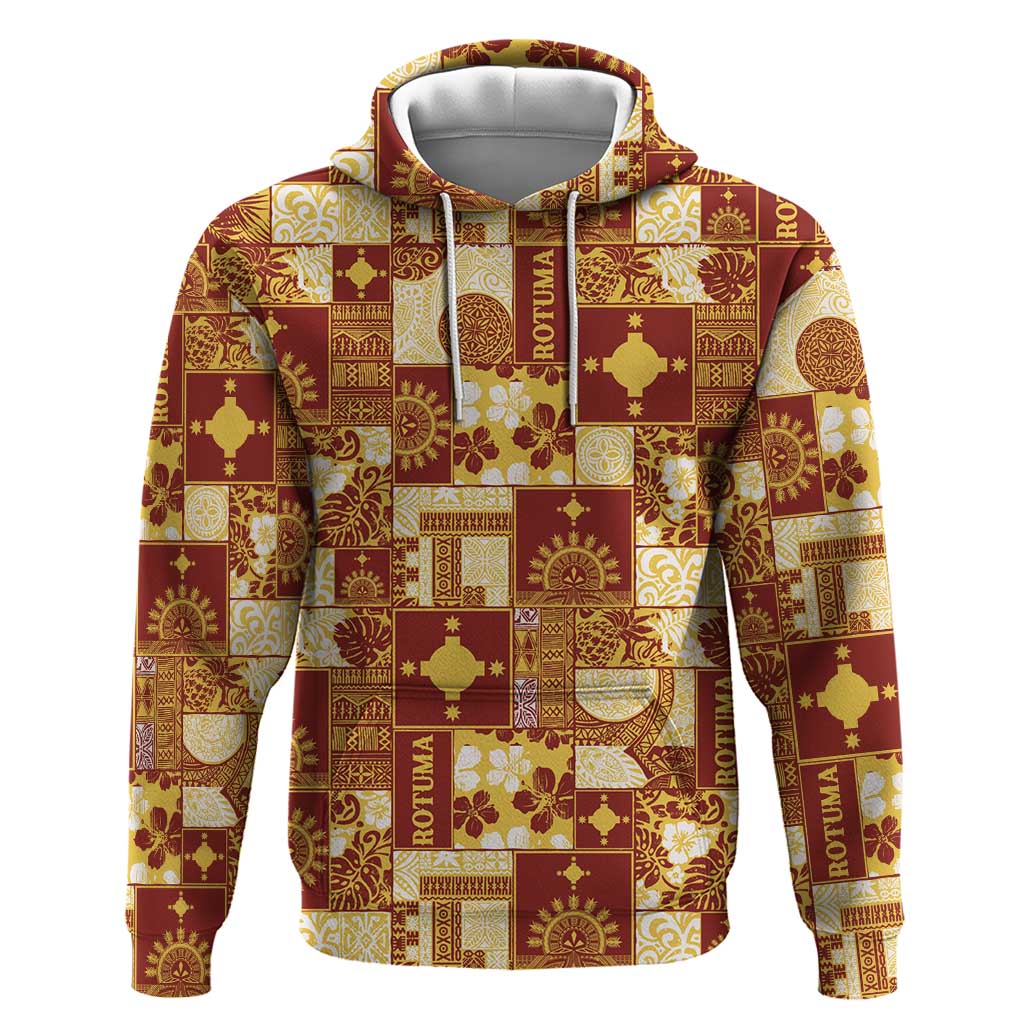 Rotuma Faiakse'ea 'e Kirisimasi Hoodie Pacific Patchwork Xmas Vibes - Polynesian Pride