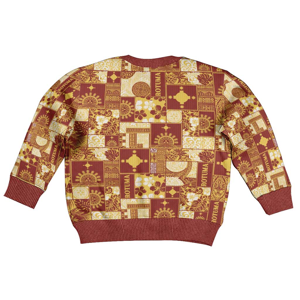 Rotuma Faiakse'ea 'e Kirisimasi Kid Ugly Christmas Sweater Pacific Patchwork Xmas Vibes LT9 - Polynesian Pride