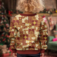 Rotuma Faiakse'ea 'e Kirisimasi Kid Ugly Christmas Sweater Pacific Patchwork Xmas Vibes LT9 - Polynesian Pride