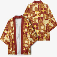 Rotuma Faiakse'ea 'e Kirisimasi Kimono Pacific Patchwork Xmas Vibes - Polynesian Pride