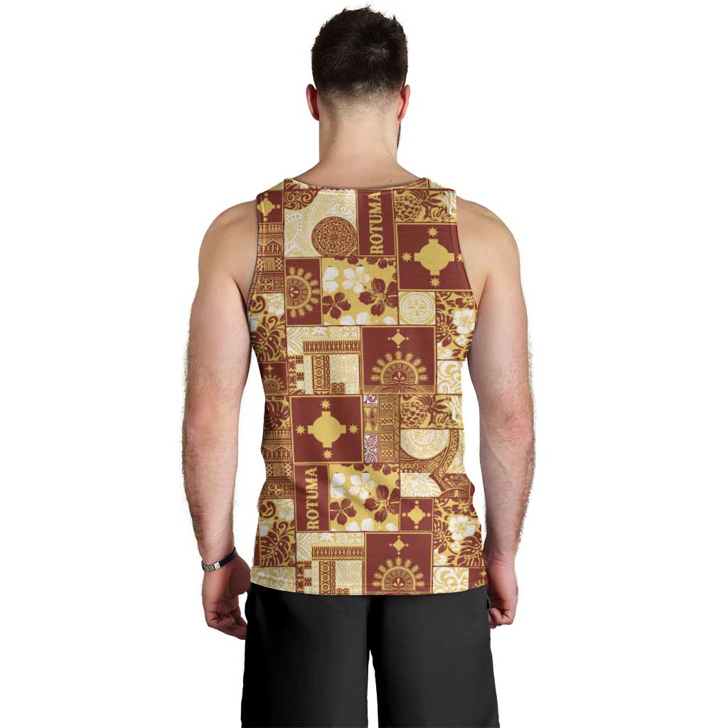 Rotuma Faiakse'ea 'e Kirisimasi Men Tank Top Pacific Patchwork Xmas Vibes - Polynesian Pride