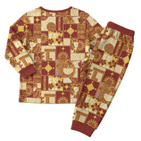 Rotuma Faiakse'ea 'e Kirisimasi Christmas Pajama Set Pacific Patchwork Xmas Vibes LT9 - Polynesian Pride
