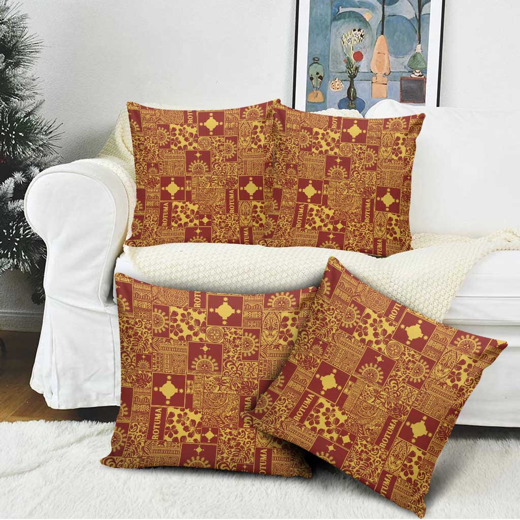 Rotuma Faiakse'ea 'e Kirisimasi Pillow Cover Pacific Patchwork Xmas Vibes - Polynesian Pride