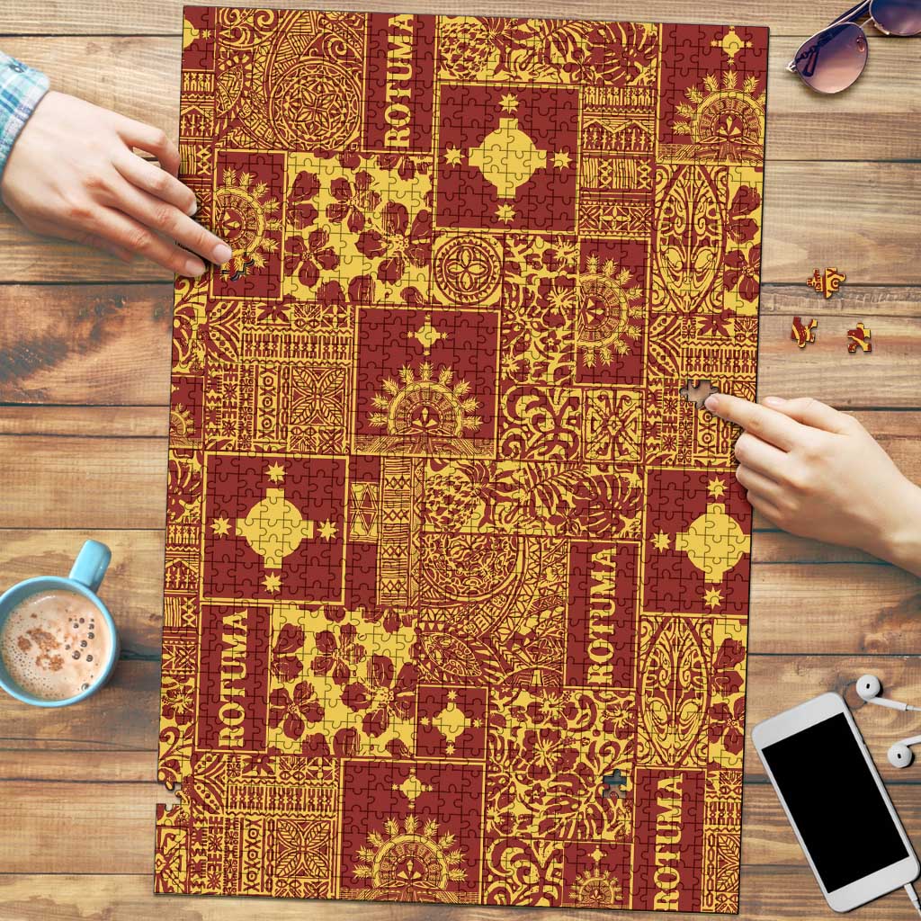 Rotuma Faiakse'ea 'e Kirisimasi Puzzle Pacific Patchwork Xmas Vibes - Polynesian Pride