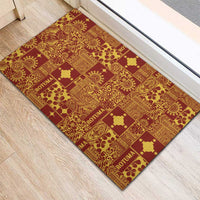 Rotuma Faiakse'ea 'e Kirisimasi Rubber Doormat Pacific Patchwork Xmas Vibes LT9 - Polynesian Pride