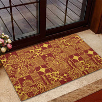 Rotuma Faiakse'ea 'e Kirisimasi Rubber Doormat Pacific Patchwork Xmas Vibes LT9 - Polynesian Pride