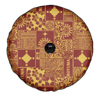 Rotuma Faiakse'ea 'e Kirisimasi Spare Tire Cover Pacific Patchwork Xmas Vibes - Polynesian Pride