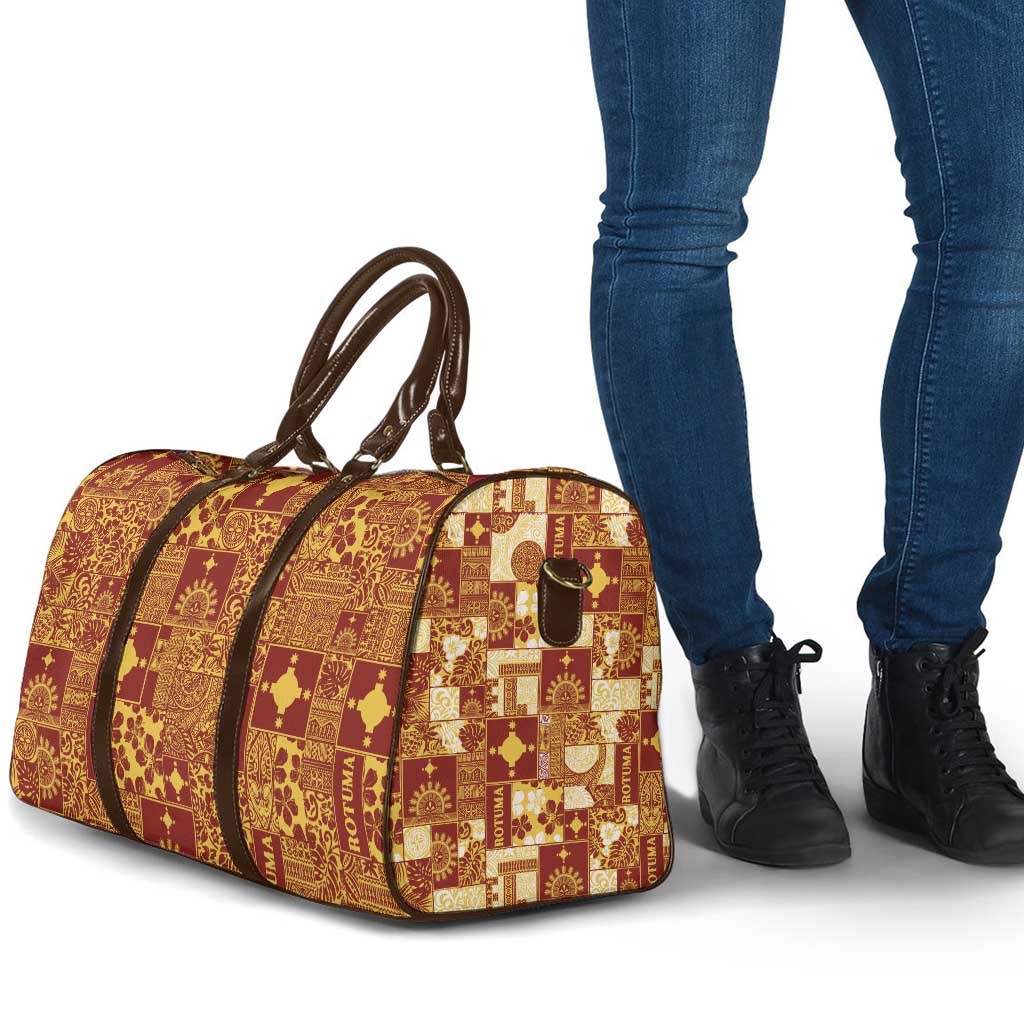 Rotuma Faiakse'ea 'e Kirisimasi Travel Bag Pacific Patchwork Xmas Vibes - Polynesian Pride