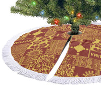 Rotuma Faiakse'ea 'e Kirisimasi Tree Skirt Pacific Patchwork Xmas Vibes LT9 - Polynesian Pride