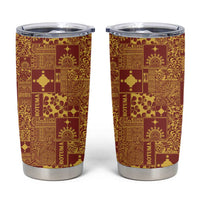 Rotuma Faiakse'ea 'e Kirisimasi Tumbler Cup Pacific Patchwork Xmas Vibes LT9 Red - Polynesian Pride