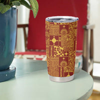 Rotuma Faiakse'ea 'e Kirisimasi Tumbler Cup Pacific Patchwork Xmas Vibes LT9 - Polynesian Pride