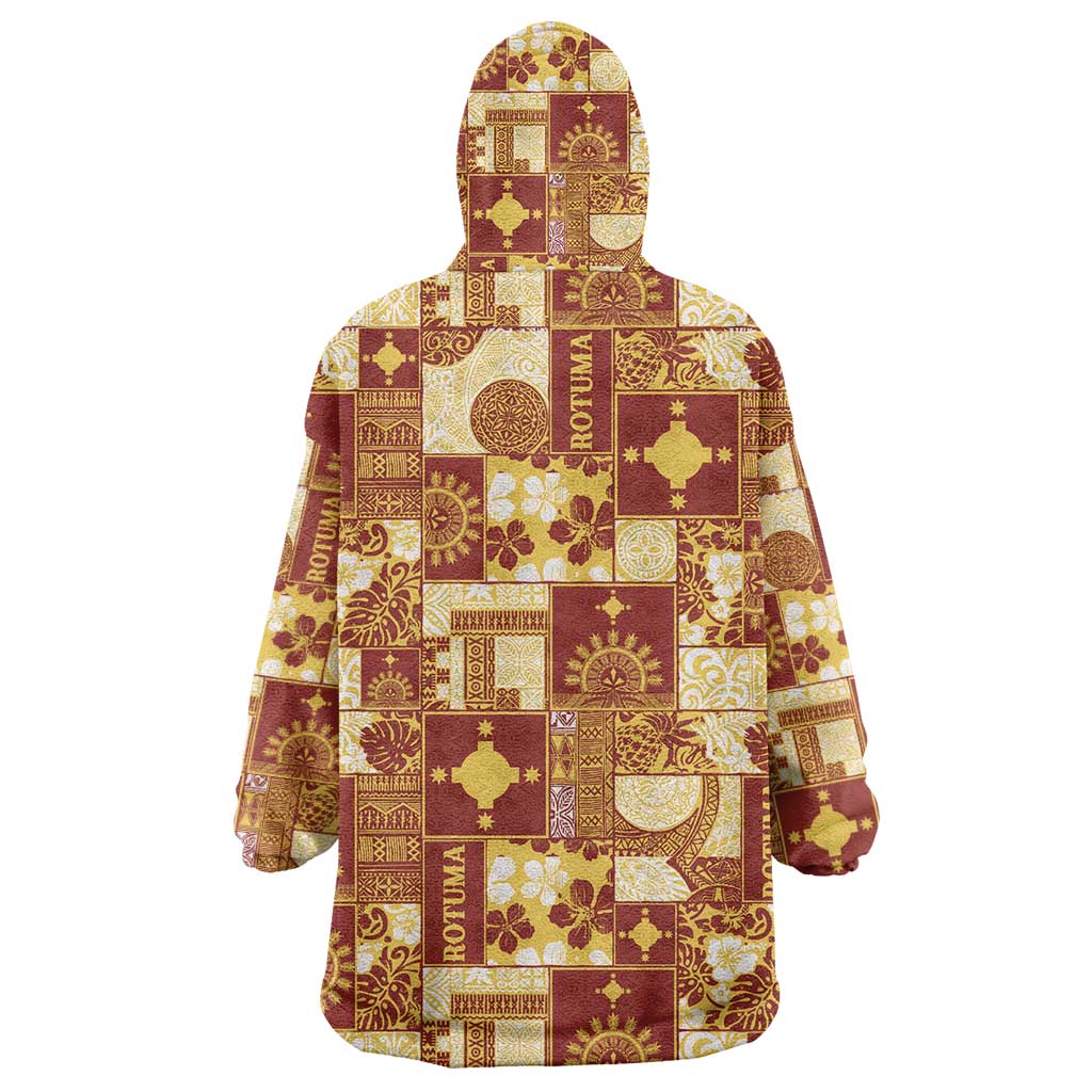 Rotuma Faiakse'ea 'e Kirisimasi Wearable Blanket Hoodie Pacific Patchwork Xmas Vibes - Polynesian Pride