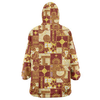 Rotuma Faiakse'ea 'e Kirisimasi Wearable Blanket Hoodie Pacific Patchwork Xmas Vibes - Polynesian Pride