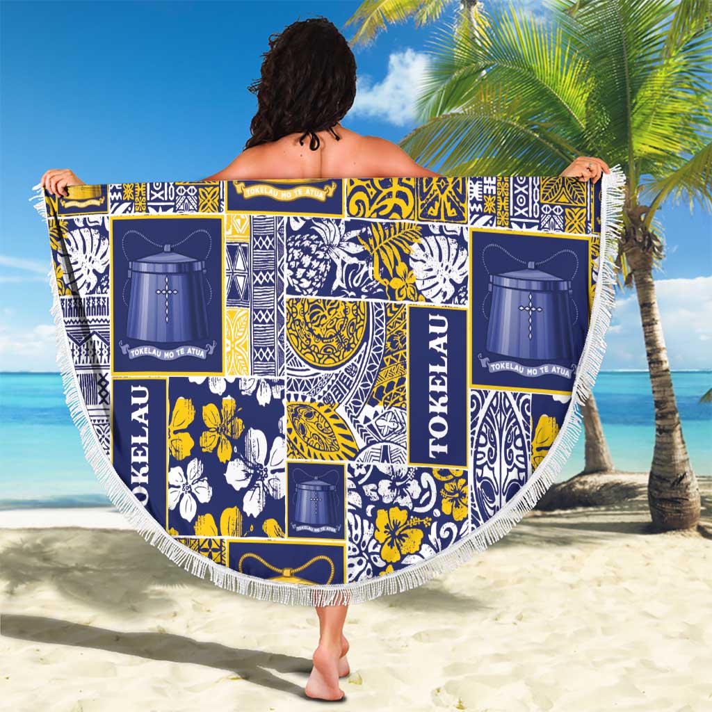Tokelau Manuia te Kilihimahi Beach Blanket Pacific Patchwork Xmas Vibes - Polynesian Pride