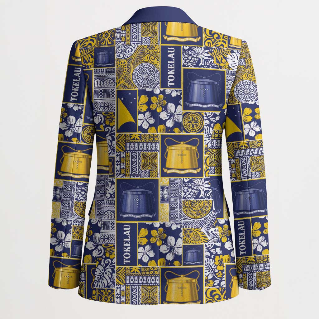 Tokelau Manuia te Kilihimahi Blazer Pacific Patchwork Xmas Vibes - Polynesian Pride