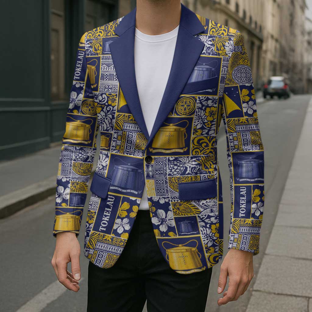 Tokelau Manuia te Kilihimahi Blazer Pacific Patchwork Xmas Vibes - Polynesian Pride