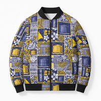 Tokelau Manuia te Kilihimahi Bomber Puffer Jacket Pacific Patchwork Xmas Vibes - Polynesian Pride