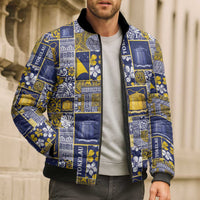 Tokelau Manuia te Kilihimahi Bomber Puffer Jacket Pacific Patchwork Xmas Vibes - Polynesian Pride