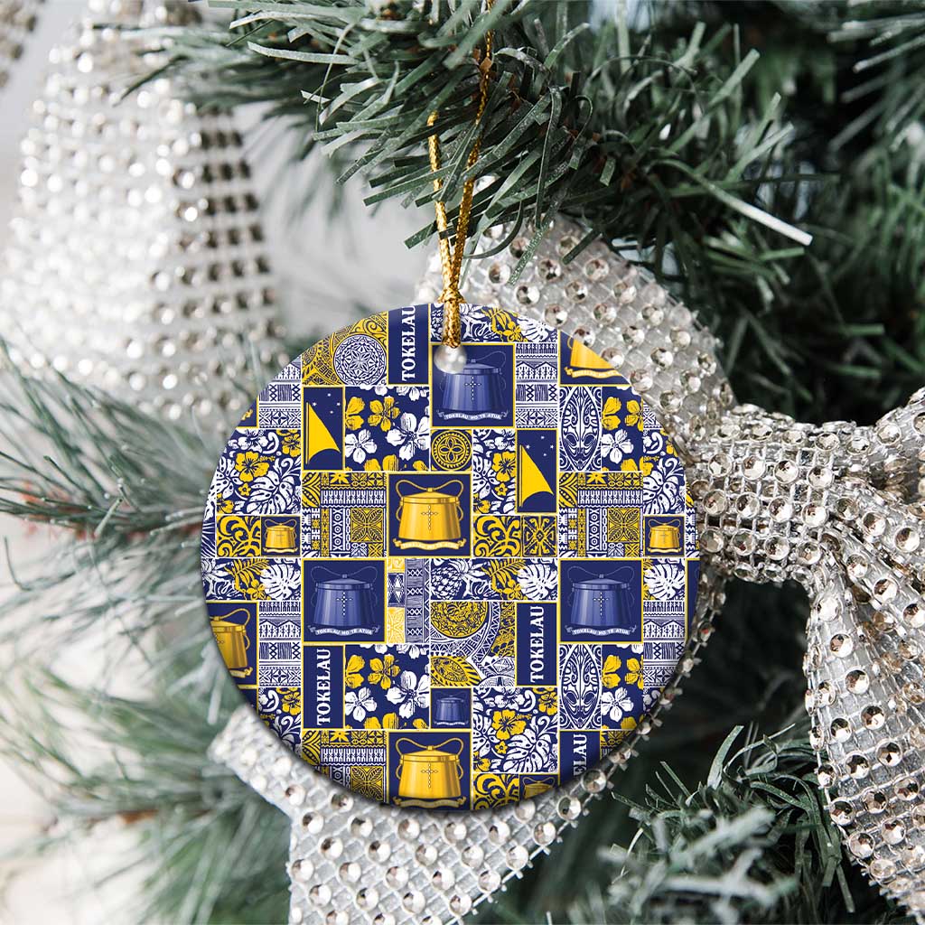 Tokelau Manuia te Kilihimahi Ceramic Ornament Pacific Patchwork Xmas Vibes - Polynesian Pride