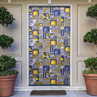 Tokelau Manuia te Kilihimahi Door Cover Pacific Patchwork Xmas Vibes - Polynesian Pride