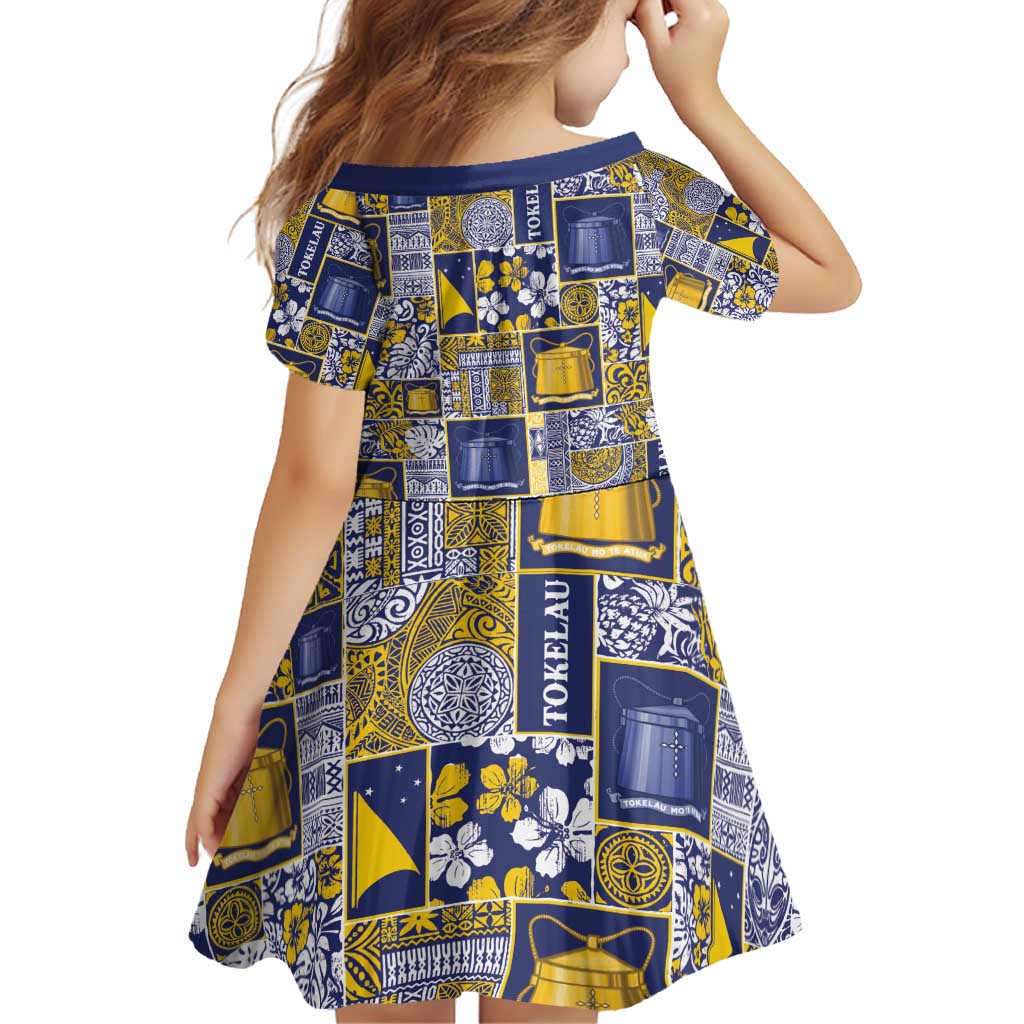 Tokelau Manuia te Kilihimahi Family Matching Off Shoulder Short Dress and Hawaiian Shirt Pacific Patchwork Xmas Vibes - Polynesian Pride