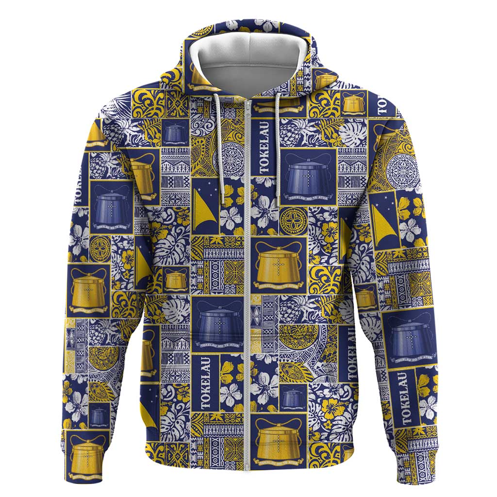 Tokelau Manuia te Kilihimahi Hoodie Pacific Patchwork Xmas Vibes - Polynesian Pride