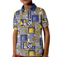 Tokelau Manuia te Kilihimahi Kid Polo Shirt Pacific Patchwork Xmas Vibes - Polynesian Pride