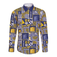 Tokelau Manuia te Kilihimahi Long Sleeve Button Shirt Pacific Patchwork Xmas Vibes - Polynesian Pride